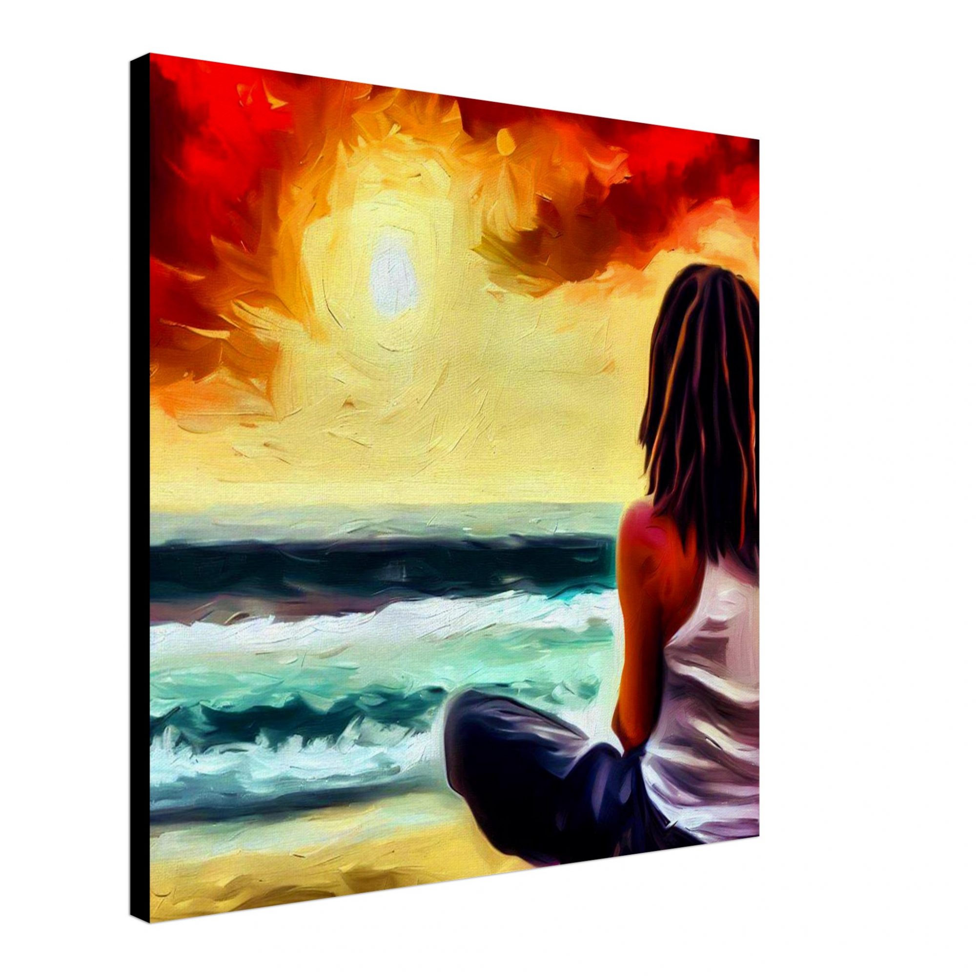 Rasta on Beach Thinking