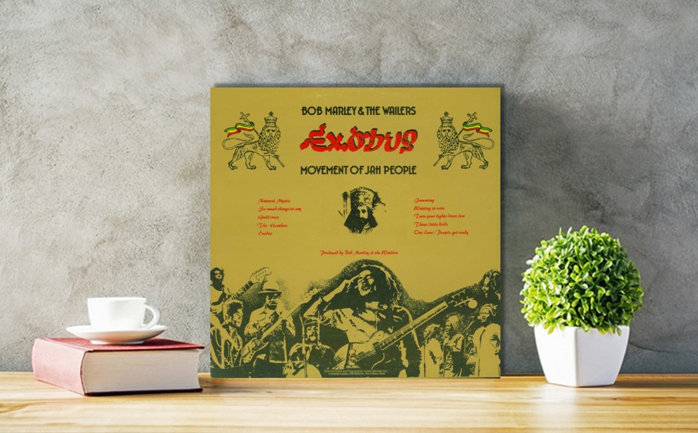 Exodus - Back Album Cover on Canvas - 1 Bob Marley and The Wailers – Exodus (Back Cover)