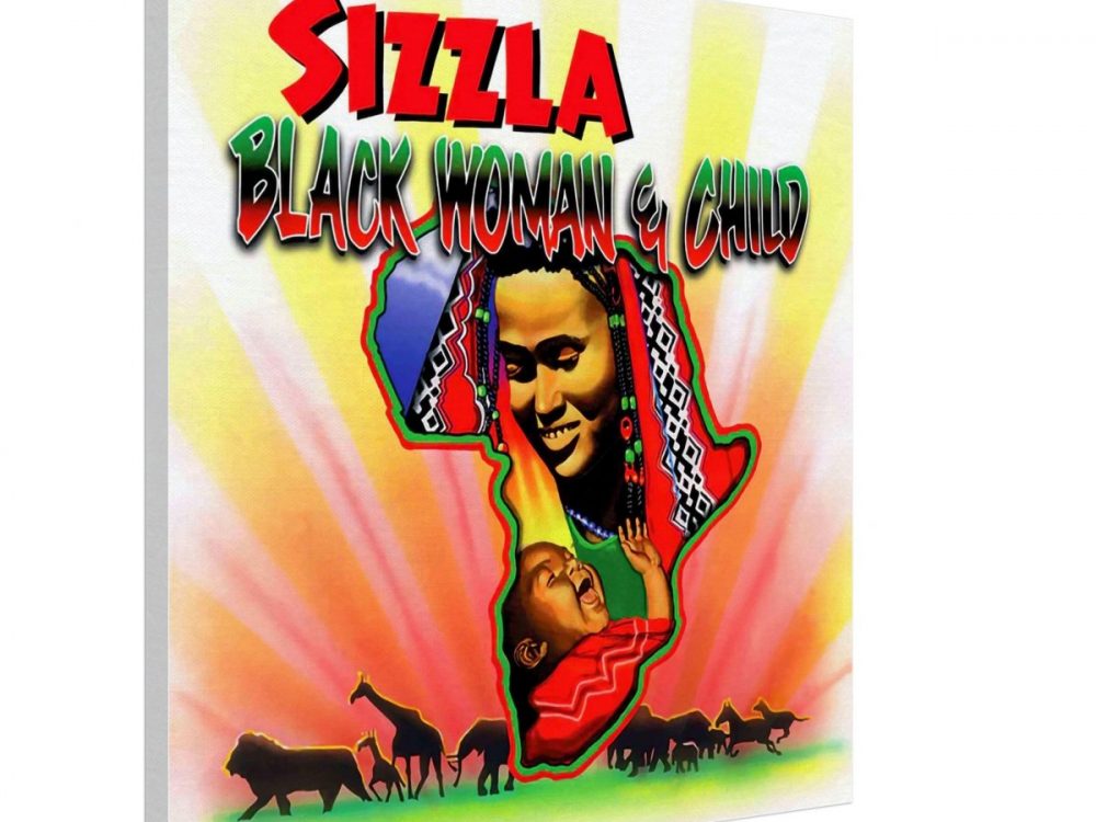 Sizzla - Black Woman & Child Album on Canvas