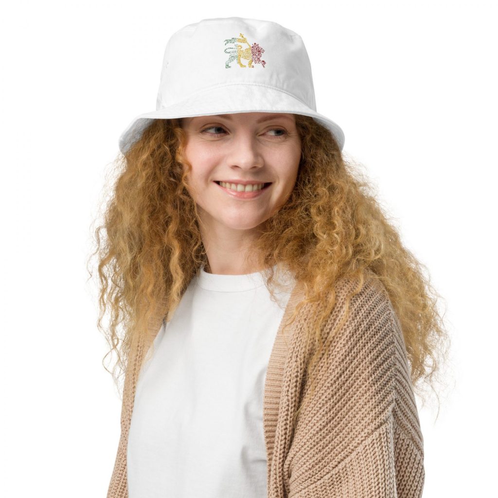 organic-bucket-hat-bio-white-front-6a009d76a279f.jpg One Love Lion of Judah Bucket Hat