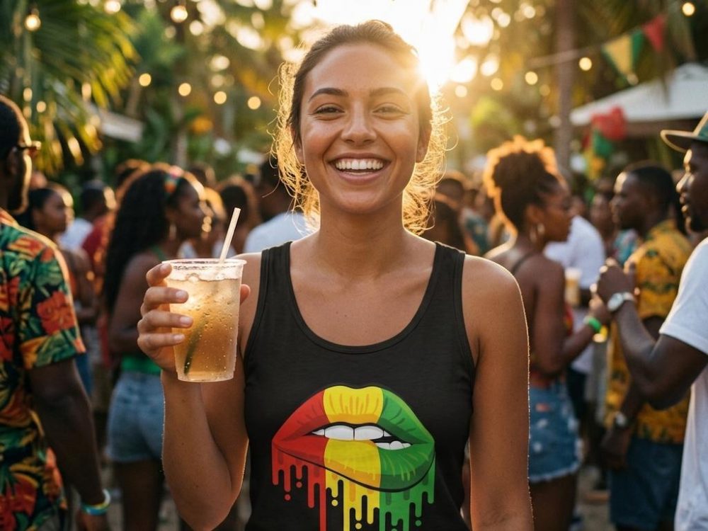 Sexy Reggae Lips Sleeveless Top