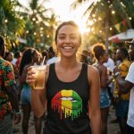 Sexy Reggae Lips Sleeveless Top