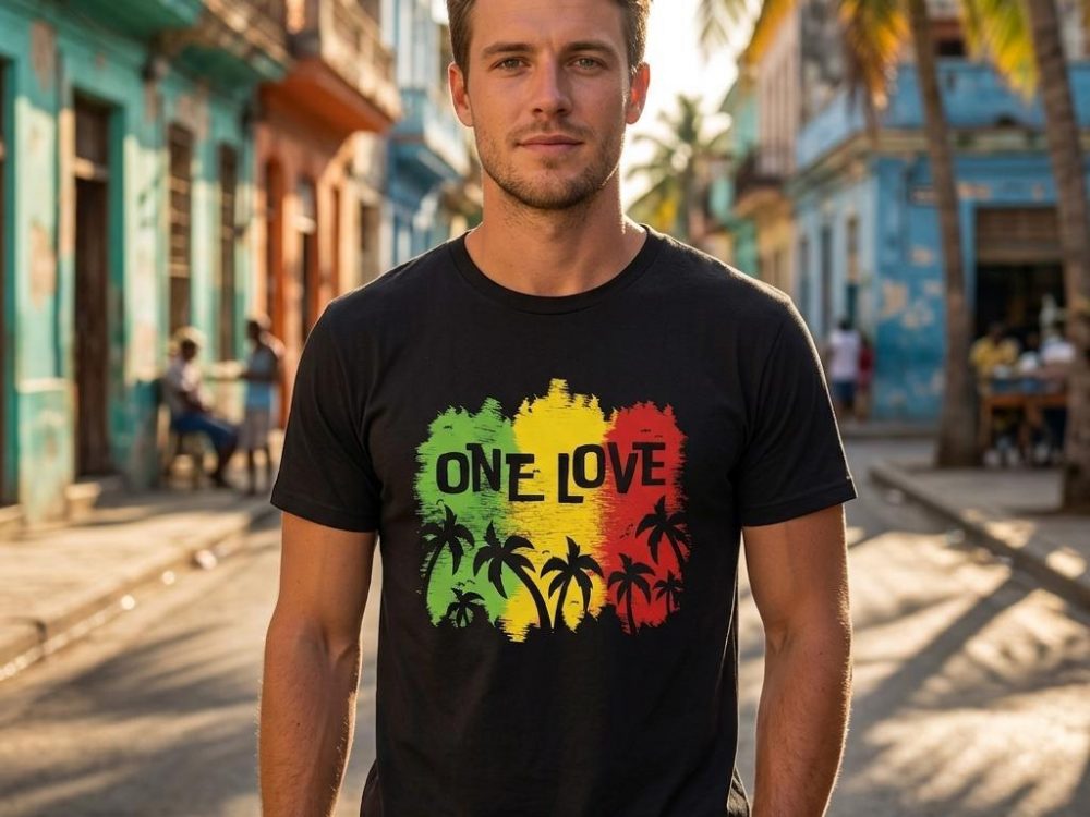 One Love Tropical Sunset T-Shirt