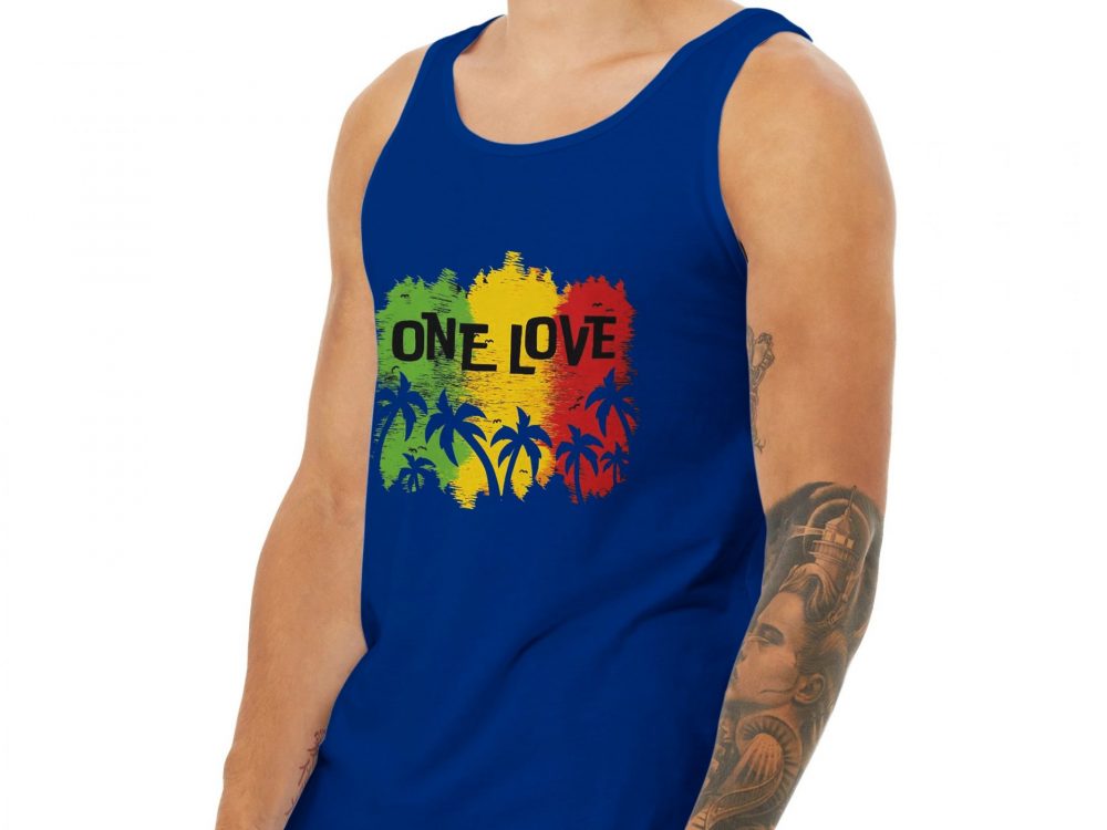 One Love Tropical Sunset Sleeveless Top