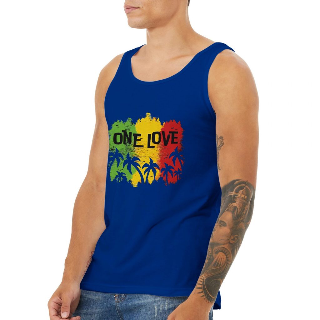 One Love Tropical Sunset Sleeveless Top