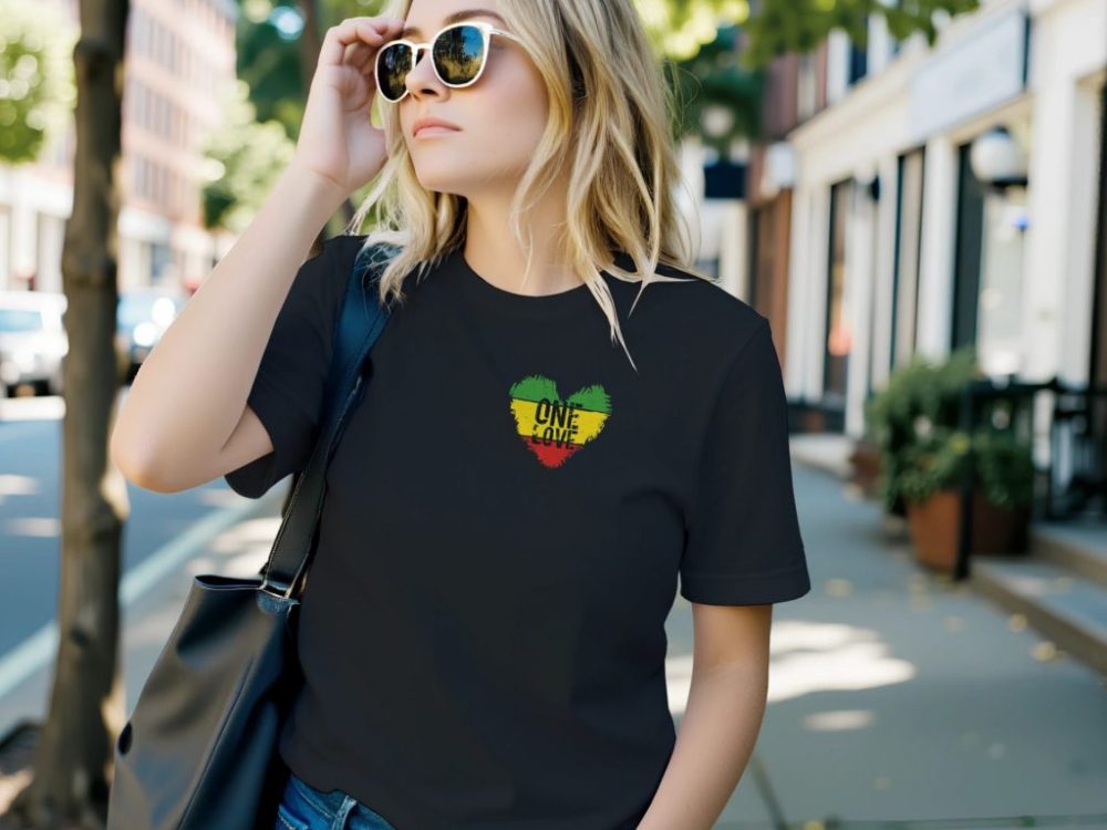 One Love Heart Minimalist T-Shirt