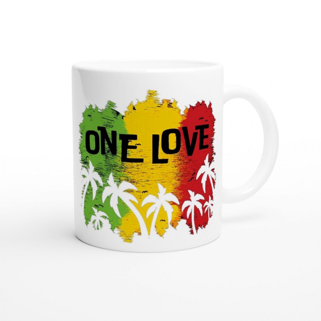 One Love Tropical Sunset Mug
