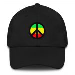 Peace Symbol Rasta Colours Baseball Cap