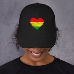 Rasta "One Love" Heart Baseball Cap