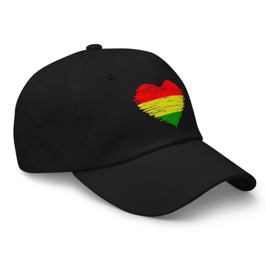 Rasta "One Love" Heart Baseball Cap