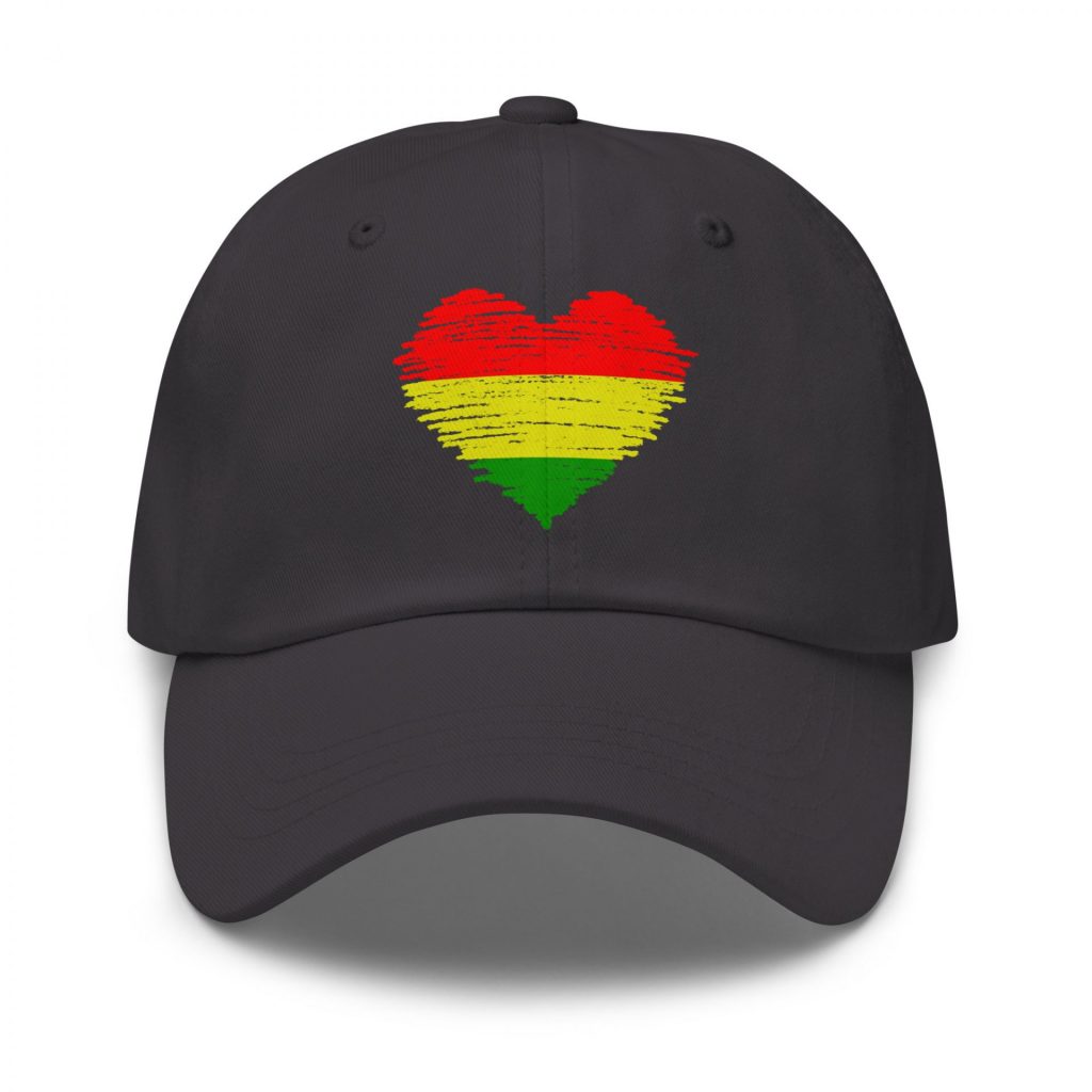 Rasta "One Love" Heart Baseball Cap