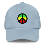 Peace Symbol Rasta Colours Baseball Cap