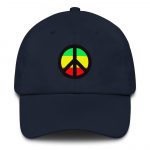 Peace Symbol Rasta Colours Baseball Cap