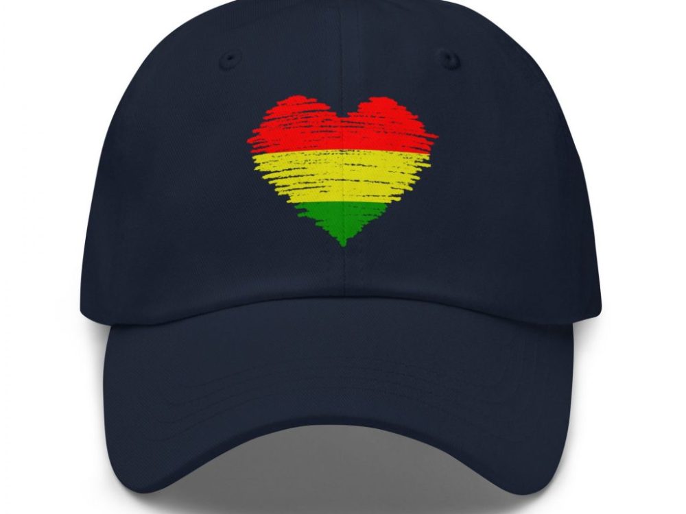Rasta "One Love" Heart Baseball Cap