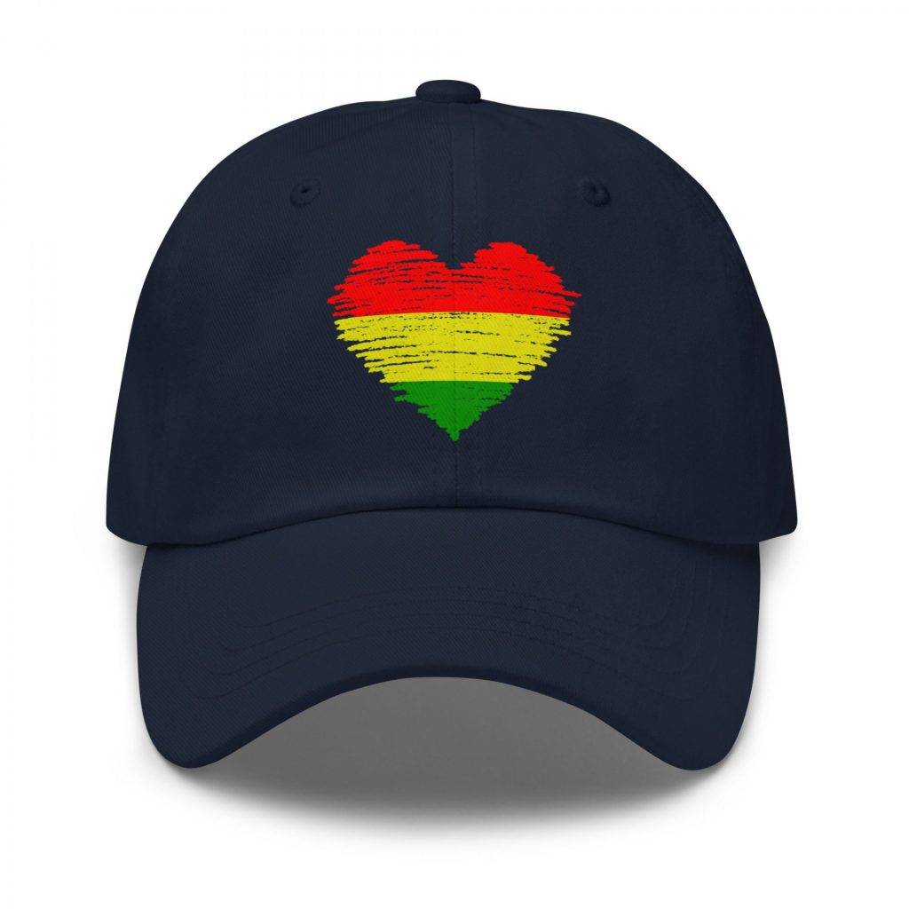 Rasta "One Love" Heart Baseball Cap