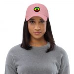Peace Symbol Rasta Colours Baseball Cap