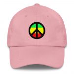 Peace Symbol Rasta Colours Baseball Cap