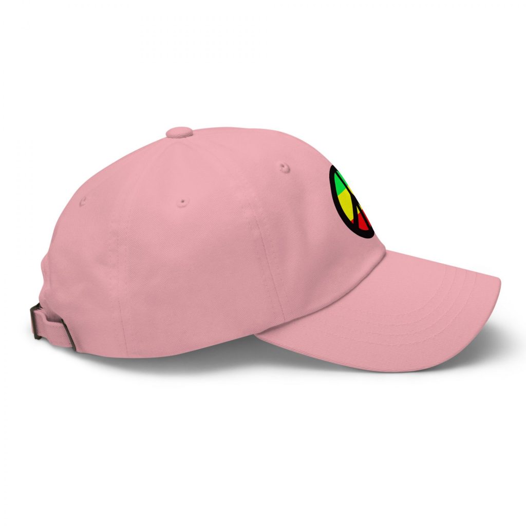 Peace Symbol Rasta Colours Baseball Cap