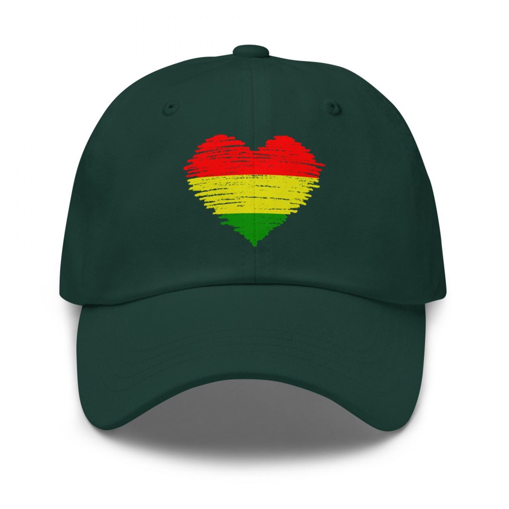 Rasta "One Love" Heart Baseball Cap