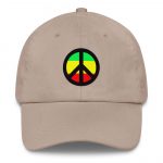 Peace Symbol Rasta Colours Baseball Cap
