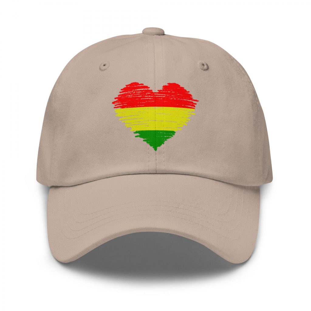 Rasta "One Love" Heart Baseball Cap