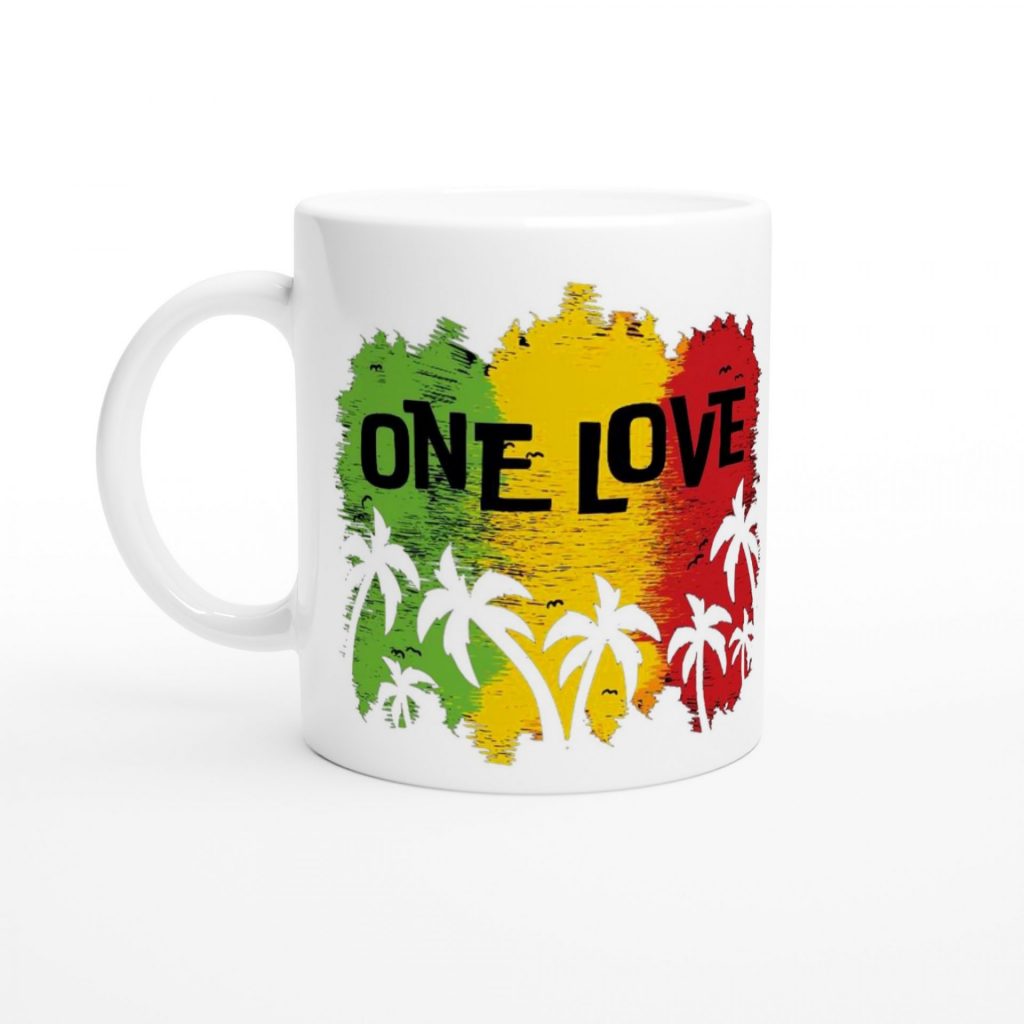 One Love Tropical Sunset Mug