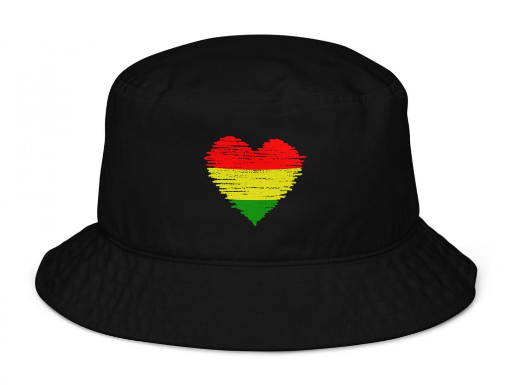 Rasta "One Love" Heart Bucket Hat