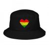 Rasta "One Love" Heart Bucket Hat
