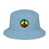 Peace Symbol Rasta Colours Bucket Hat