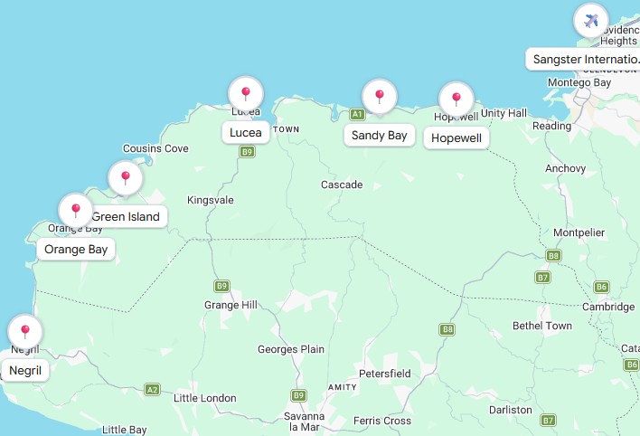 Airport Transfer Journey from Monetgo Bay to Negril