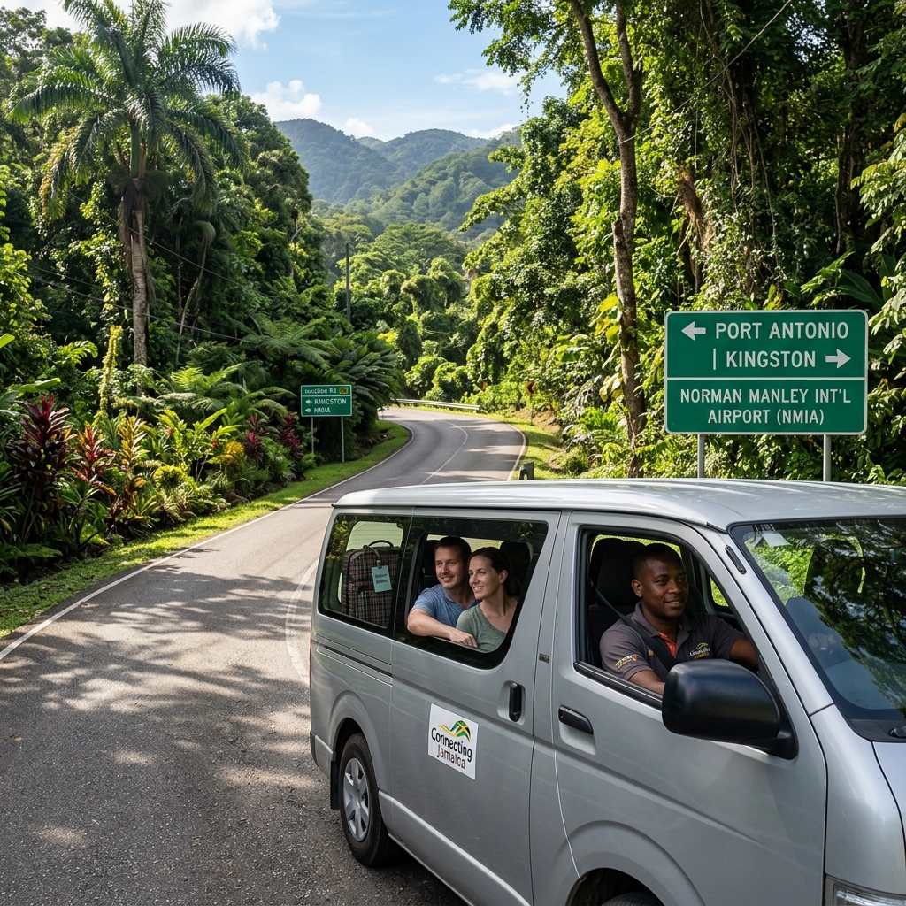 Port Antonio to Kingston’s Norman Manley Airport